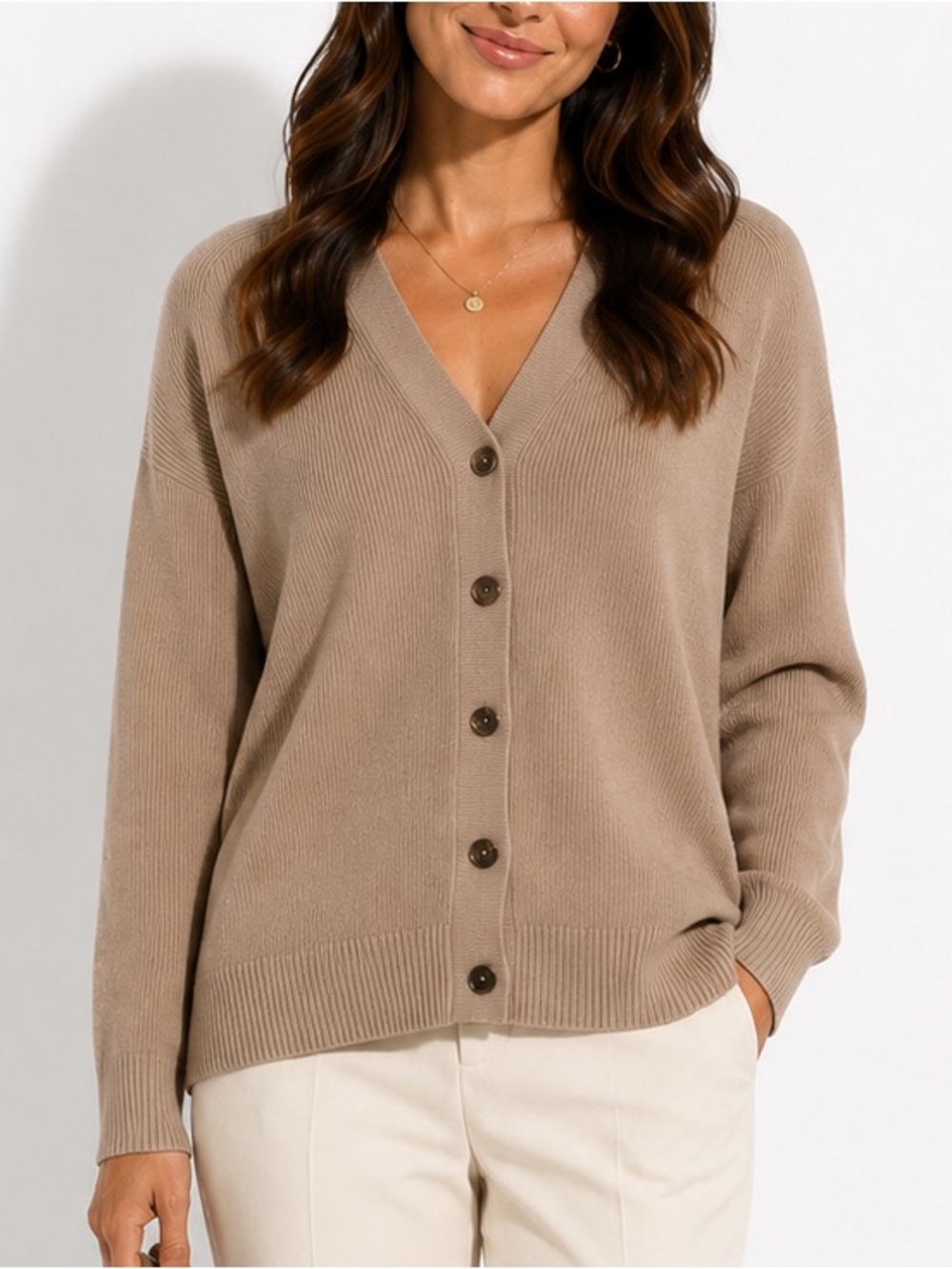 NWT Universal Standard Solid Knit V Neck Oversized Women's Cardigan 2XS